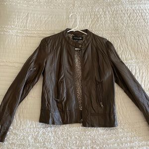 Forever 21 brown faux leather jacket